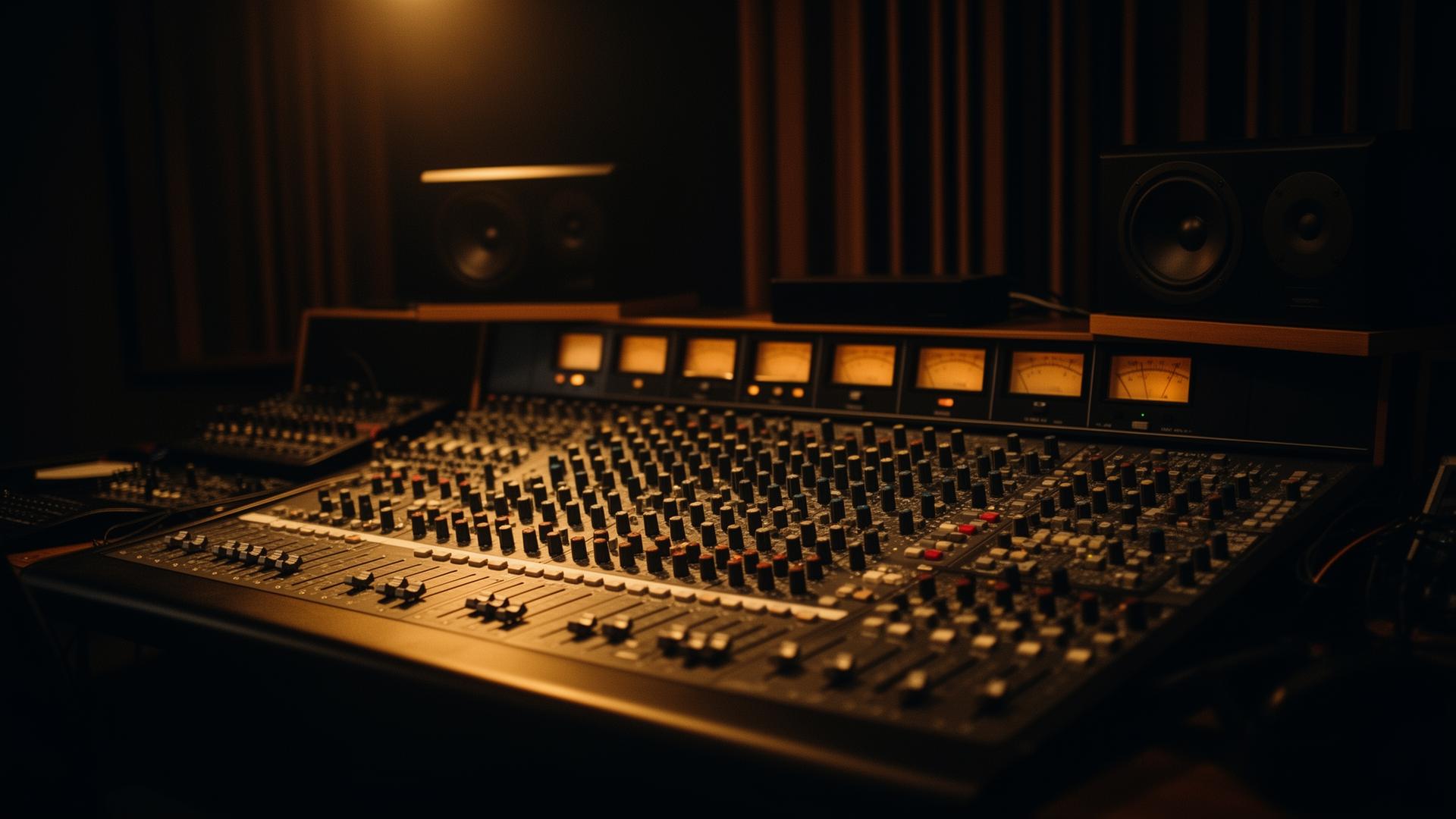 Kieran Slaven in the studio